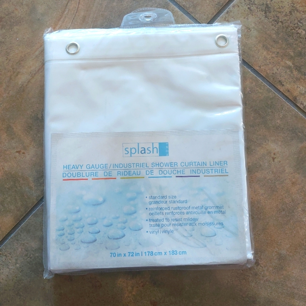 Brand New Heavy gauge shower curtain liner